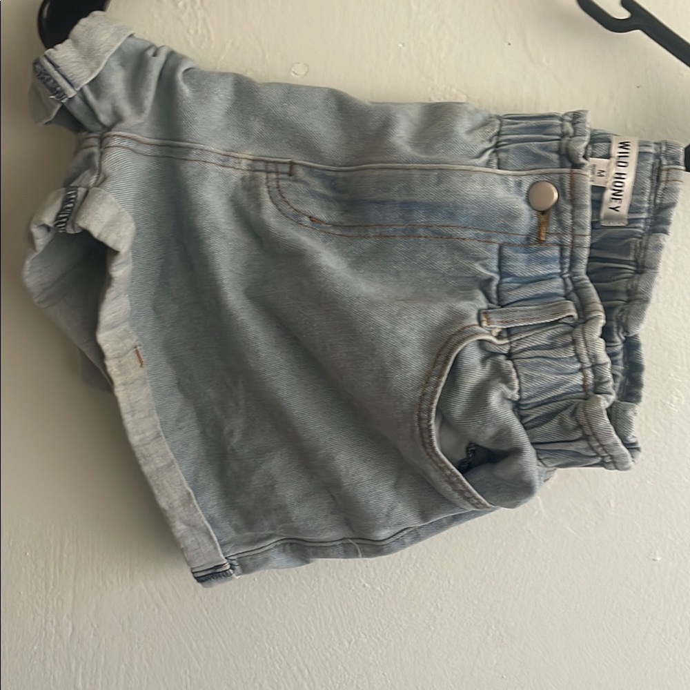 Wild Honey Light Blue Denim Shorts